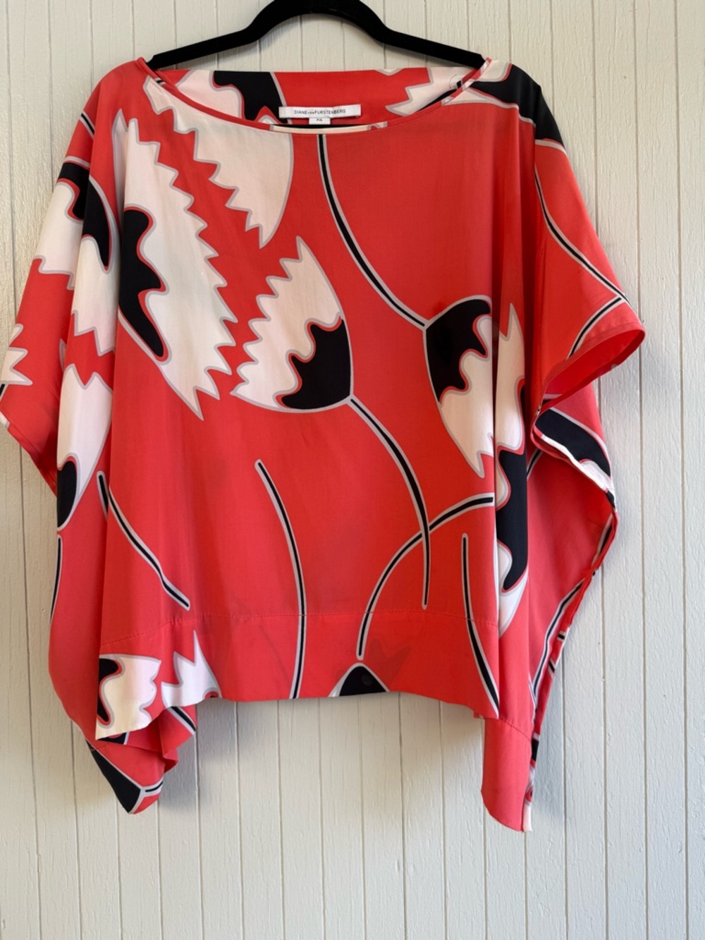Diane Von Furstenberg Silk New Hanky Top